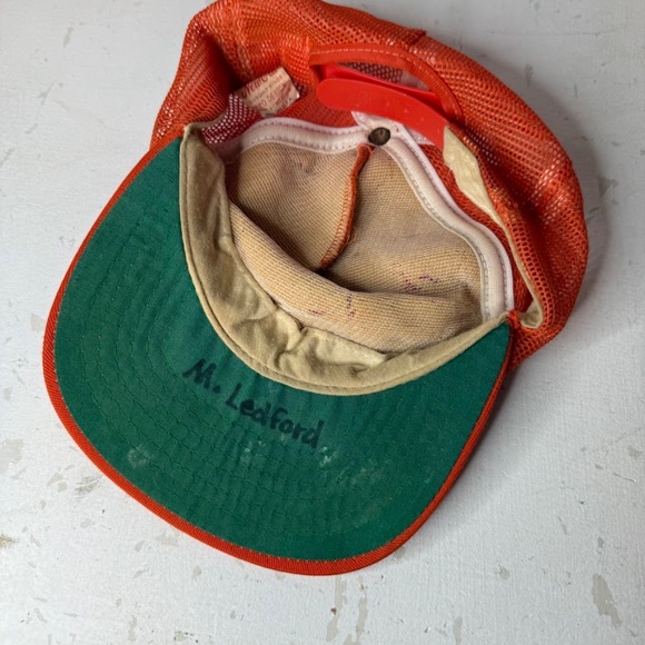 Vintage 70s 80s New Era Tennessee Vols TN Volunteers Orange White Baseball Hat - Picture 8 of 11